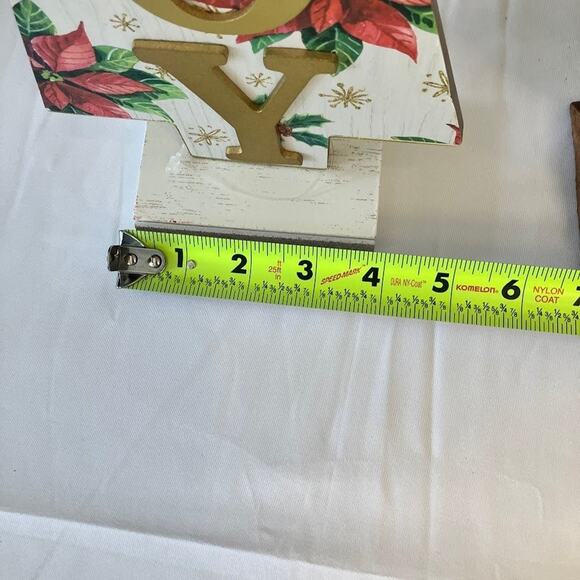 Rustic Christmas Wooden Table Top Decor Set Christmas Tree and Fox - Picture 7 of 8